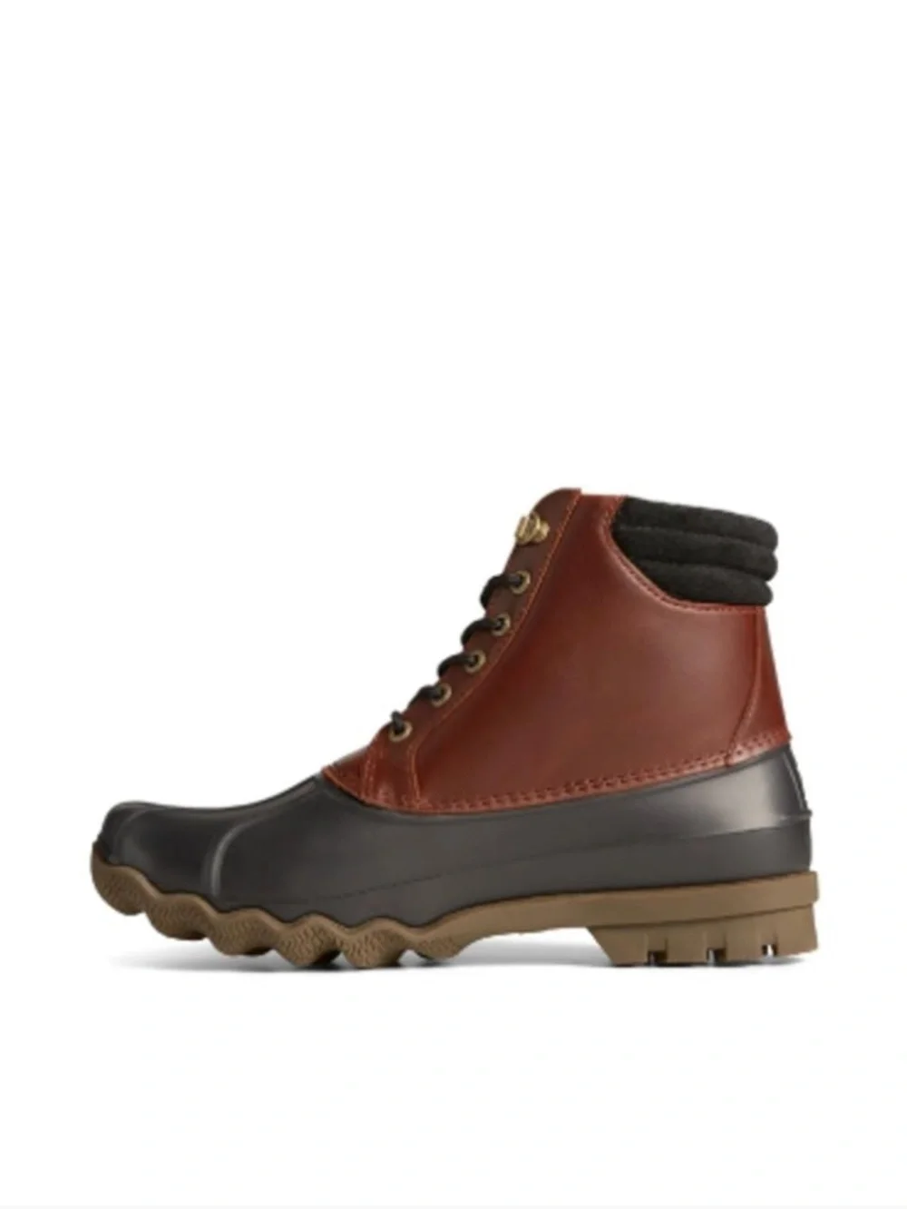 Sperry Avenue Duck Boots Men Size 12 Color Brown/Black Waterproof NEW!!
